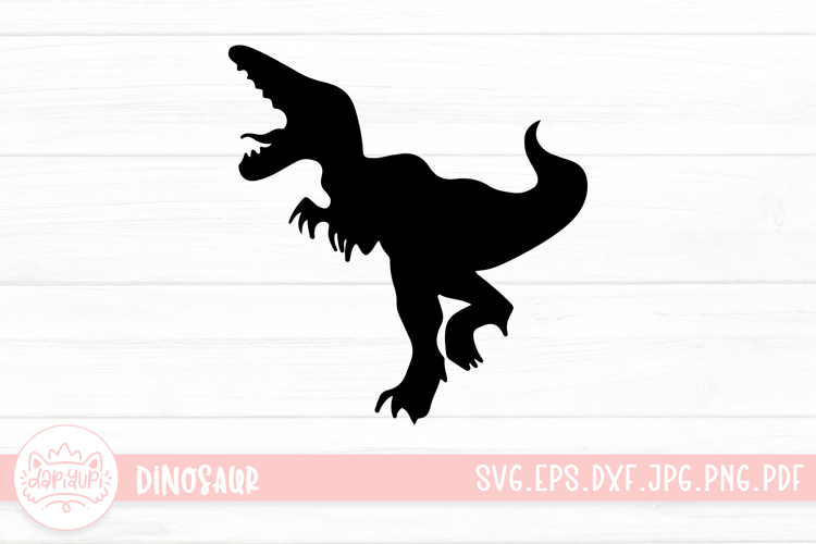 Dinosaur Silhouette Clipart SVG Cut File
