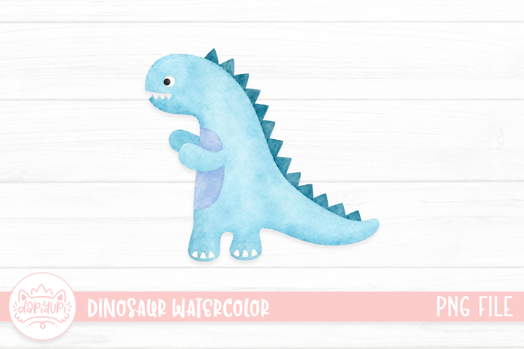 Cute Dinosaur Watercolor Illustration