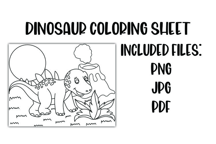 Dinosaur Coloring Sheet for Kids
