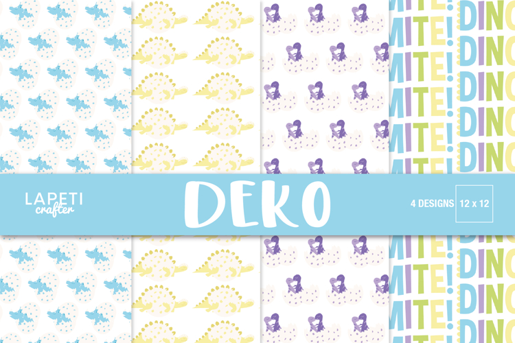 Dinosaur Digital Paper, 12x12 Kids Scrapbook Backgrounds