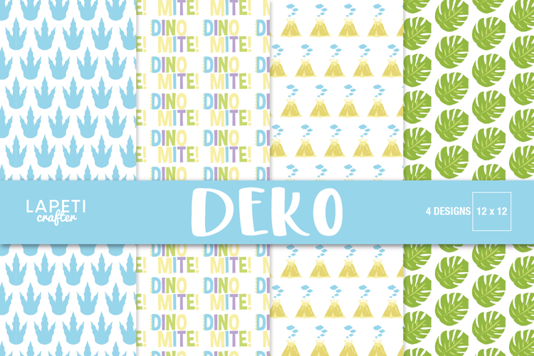 Dinosaur Digital Paper, 12x12 Prehistoric Kids Backgrounds