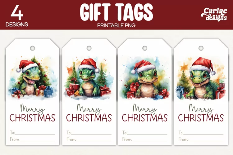 Christmas Gift Tags, Merry Christmas Printable Tags