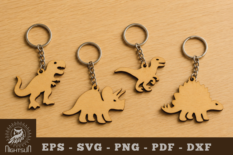 Dinosaur Lasercut Keychain