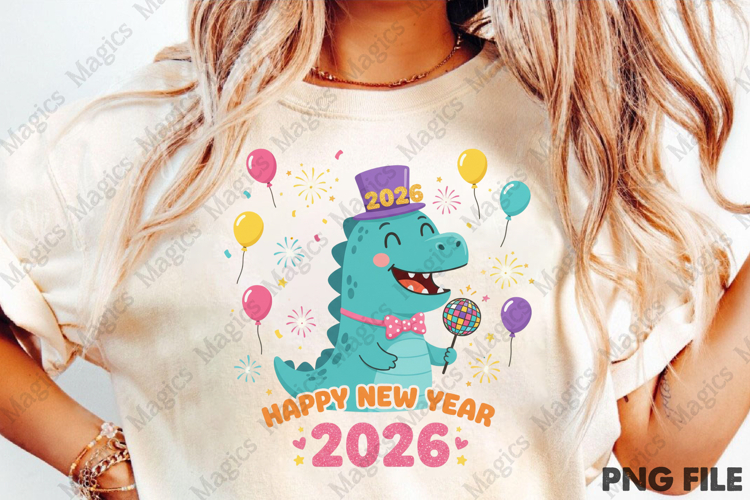 Dinosaur New Year Kids PNG, New Year PNG