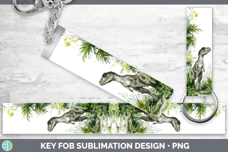 Allosaurus Dinosaur Sketch Key Fob Sublimation Design