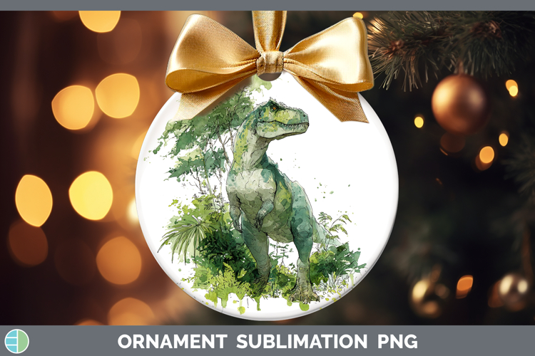 Allosaurus Dinosaur Sketch Ornament Sublimation Design