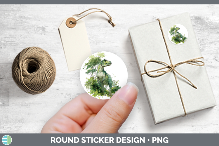 Allosaurus Dinosaur Sketch Stickers Design