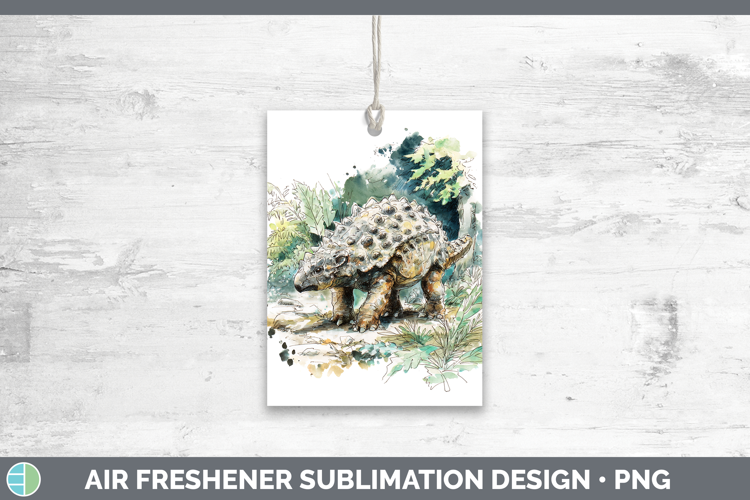 Ankylosaurus Dinosaur Sketch Air Freshener Sublimation Desig