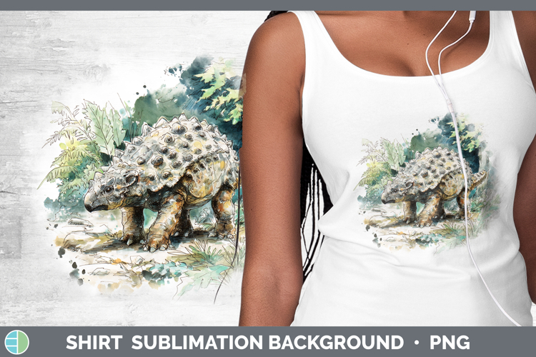 Ankylosaurus Dinosaur Sketch Shirt Sublimation Design