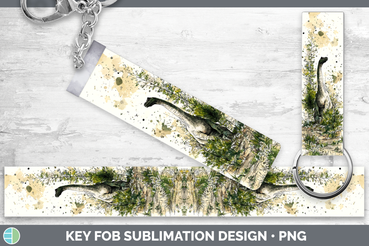 Spinosaurus Dinosaur Sketch Key Fob Sublimation Design