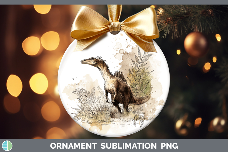 Spinosaurus Dinosaur Sketch Ornament Sublimation Design