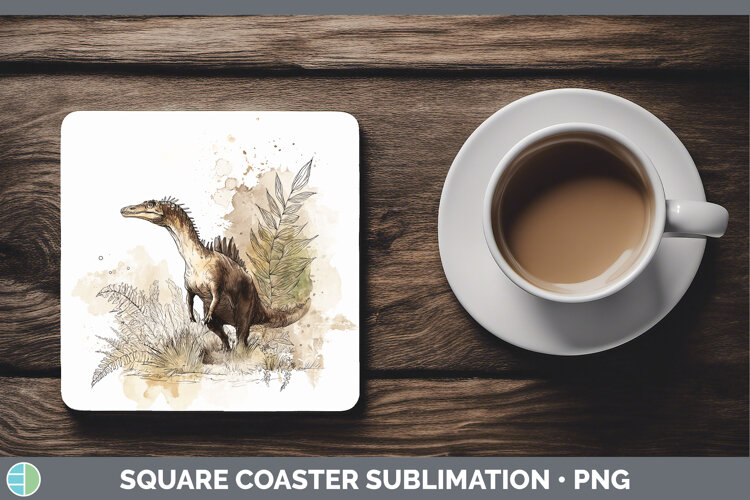 GorgeousDinosaur Sketch Square Coaster design.