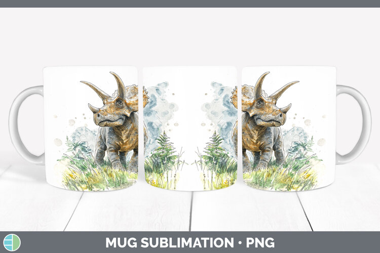GorgeousDinosaur Sketch Mug Wrap design.