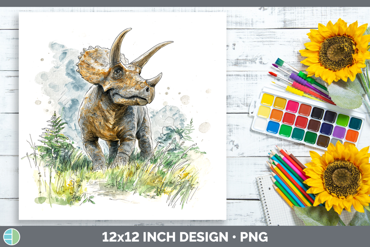 Triceratops Dinosaur Sketch Paper Backgrounds Design
