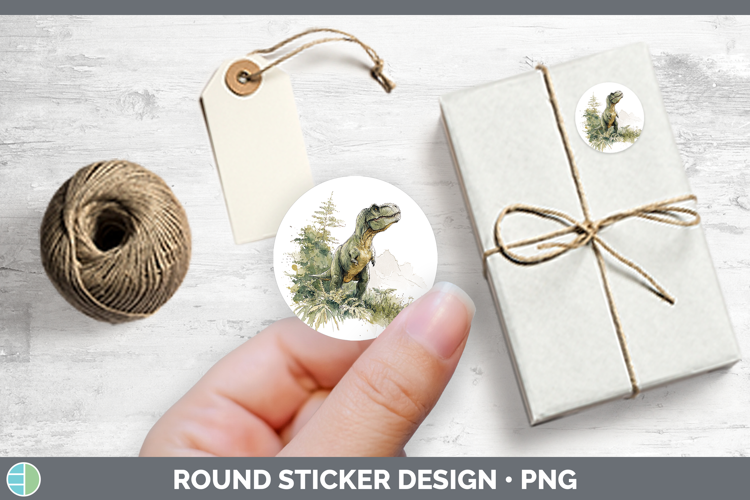 Tyrannosaurus Rex Dinosaur Sketch Stickers Design