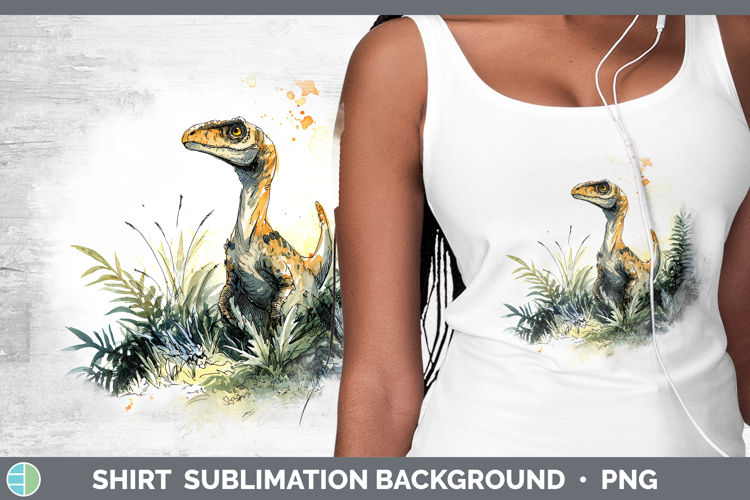 Velociraptor Dinosaur Sketch Shirt Sublimation Design
