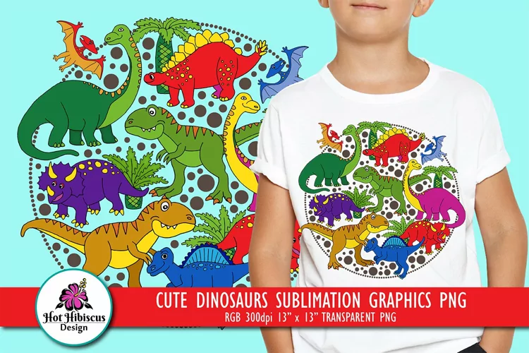 Dinosaur Sublimation Design | Dinosaurs Sublimation Graphics