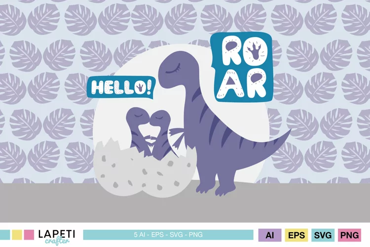 Dinosaur Illustration | Newborn Dinosaur | DEKO BLUE