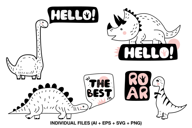 Dinosaur Clipart for Kids Birthday Invitations