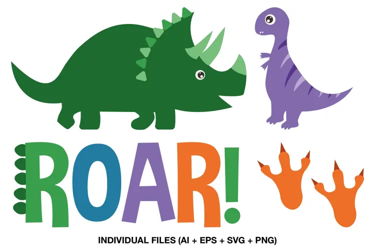 Dinosaur Clipart for Kids Educational Crafts, Cute Dino PNG