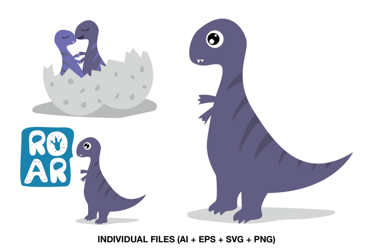 Cute Dinosaur Clipart, Kids Birthday Party Dinosaur Graphics