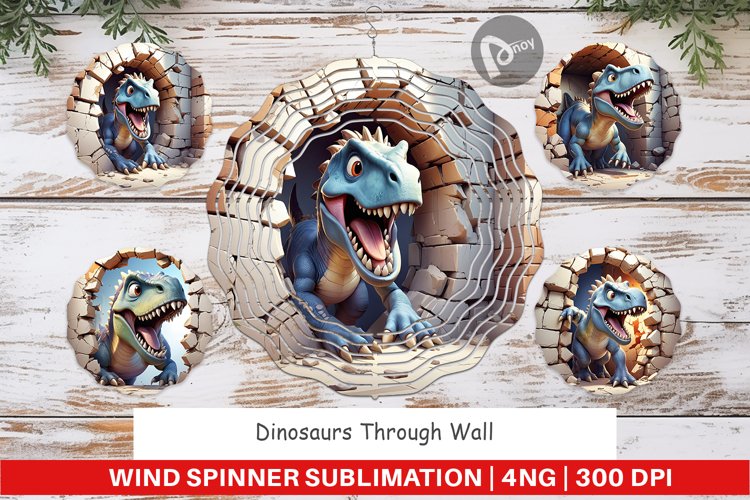 Wind Spinner Dinosaurs in Wall