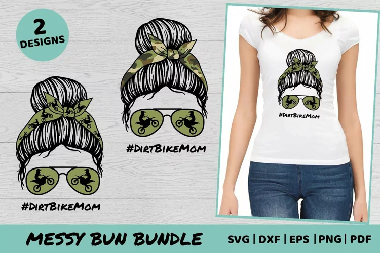 Messy Bun SVG | Biker Life SVG | Motorcycle Life SVG