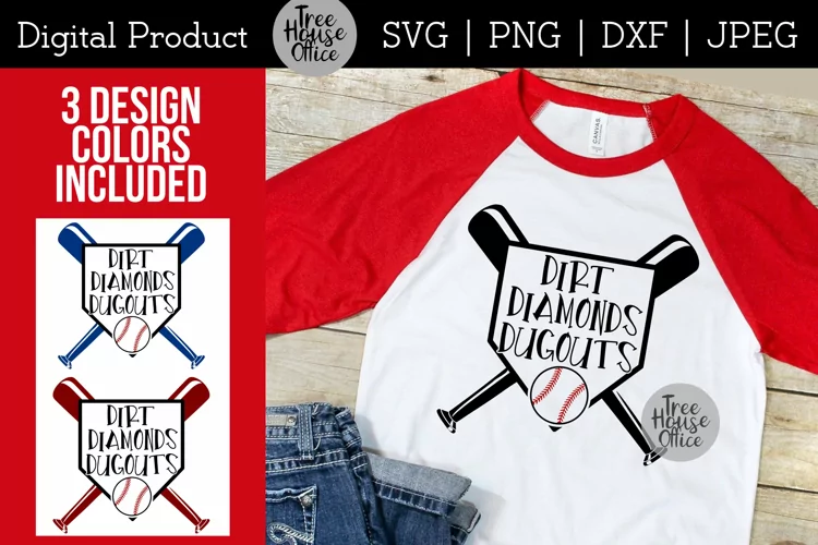 Baseball SVG, Dirt Diamonds Dugouts Baseball Quote Cut File
