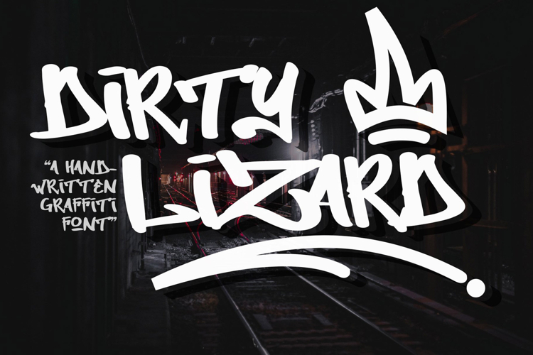Dirty Lizard - Monoline Tagging Graffiti Font