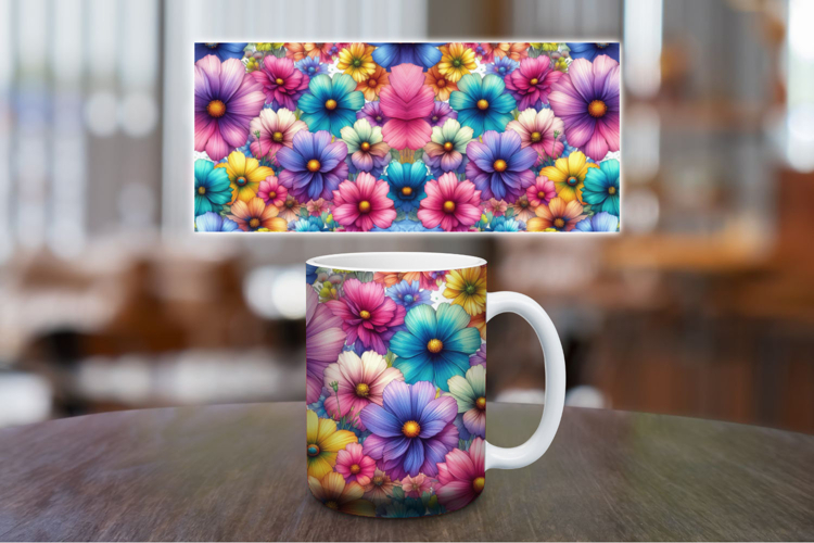 Mug Wrap Sublimation - pastel flowers