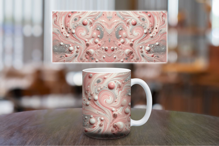 Mug Wrap Sublimation - marble glitter