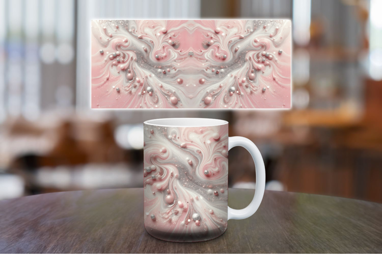 Mug Wrap Sublimation - marble glitter