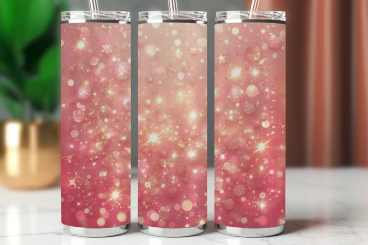 Tumbler Wrap 20 oz - pink glitter