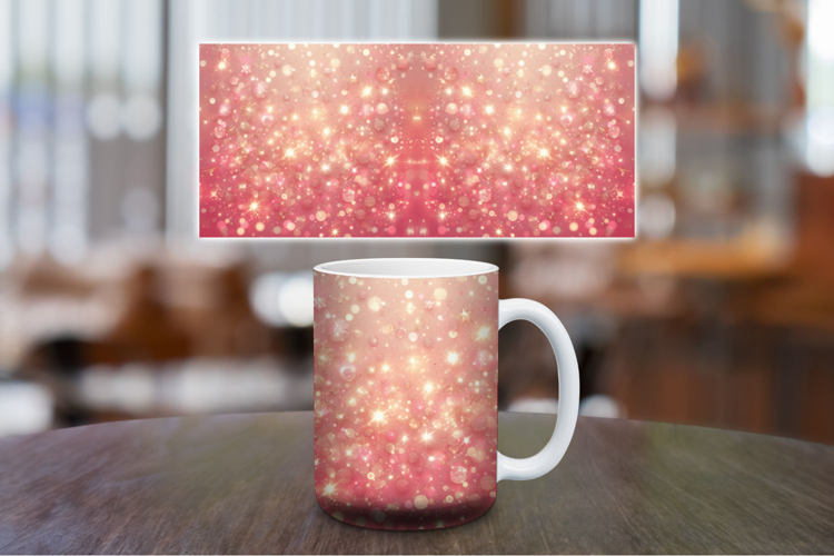 Mug Wrap Sublimation - pink glitter