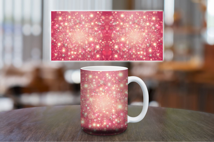 Mug Wrap Sublimation - pink glitter