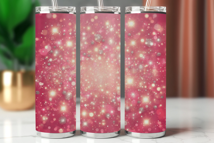 Tumbler Wrap 20 oz - pink glitter