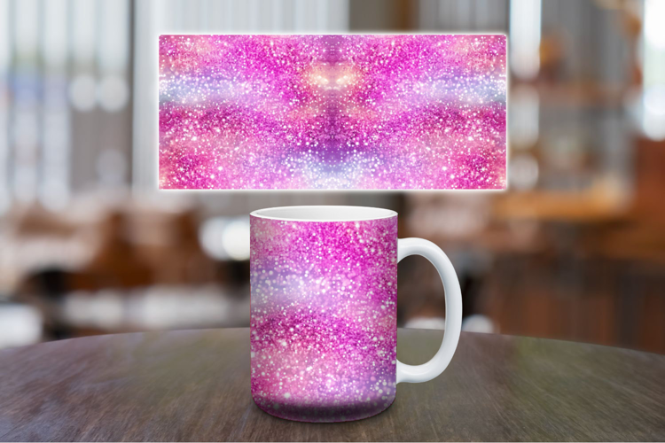 Mug Wrap Sublimation - pastel glitter