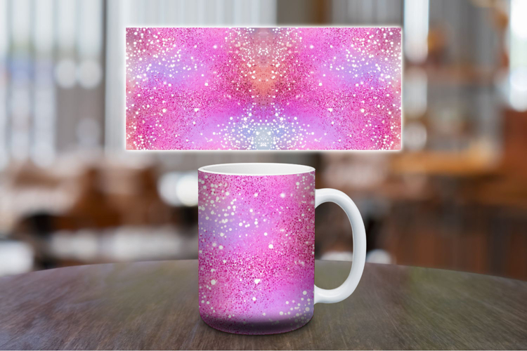 Mug Wrap Sublimation - pastel glitter example image 1