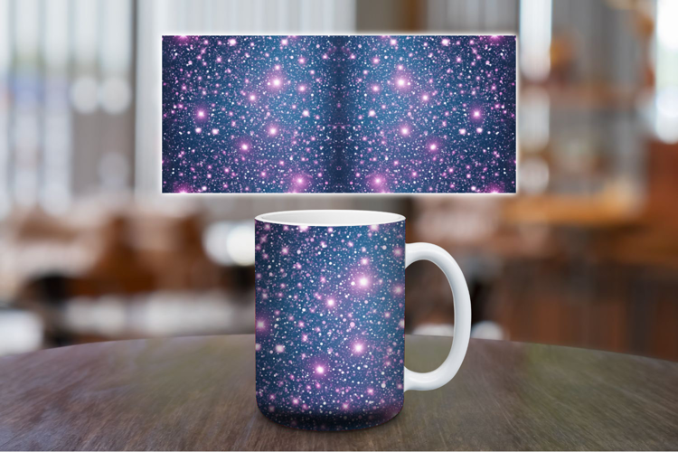 Mug Wrap Sublimation - cosmic glitter