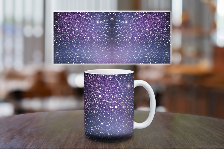 Mug Wrap Sublimation - cosmic glitter