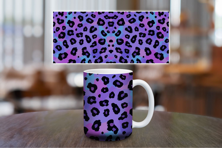 Mug Wrap Sublimation - leopard skin pattern