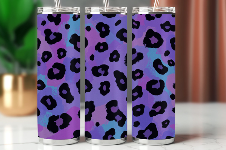 Tumbler Wrap 20 oz - leopard skin pattern