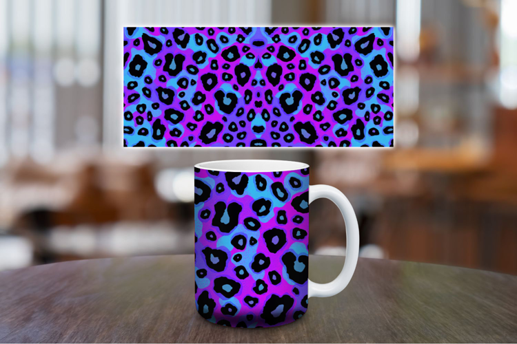 Mug Wrap Sublimation - leopard skin pattern