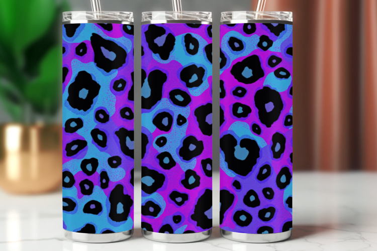 Tumbler Wrap 20 oz - leopard skin pattern