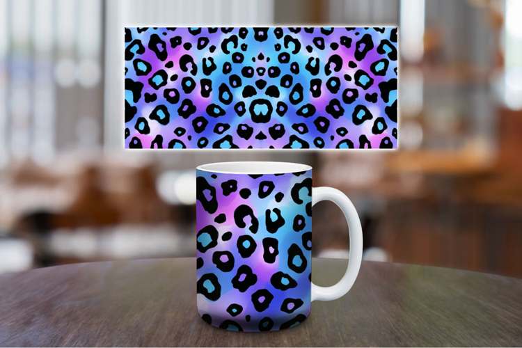 Mug Wrap Sublimation - leopard skin pattern