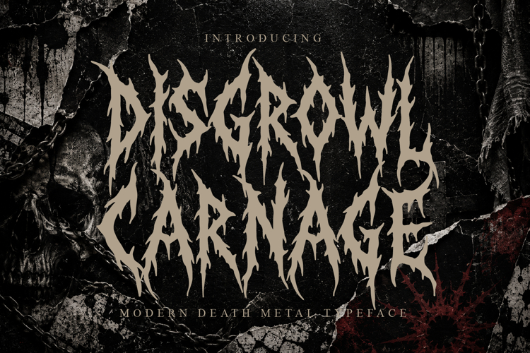 Disgrowl Carnage Brutal Death Metal Font