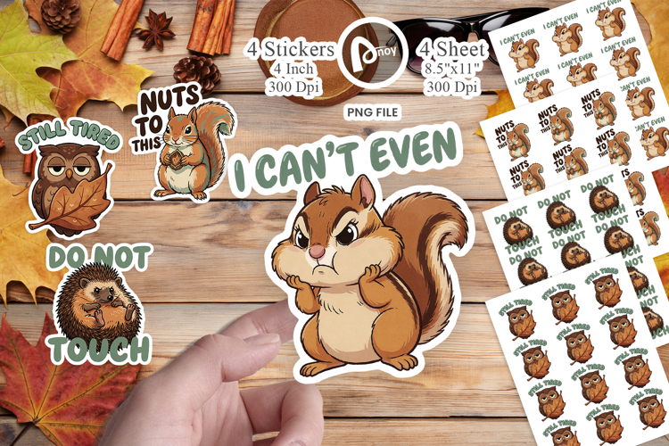 Autumn Hibernating Animals Sticker