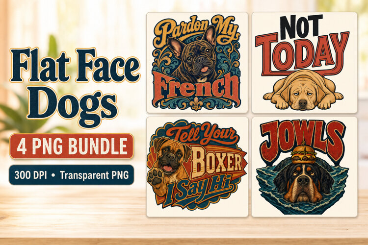 Bulldog Boxer Frenchie Sayings PNG example image 1