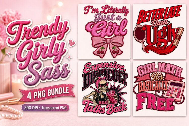 Trendy Girly Sass Shirt Sayings 4 PNG example image 1