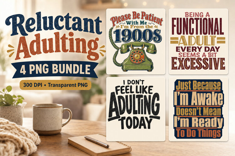Funny Adulting Quotes 4 PNG Digital Download example image 1